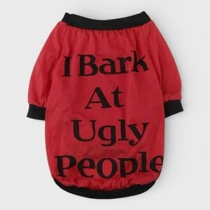 114 10/$50🏄🏻‍♀️ NEW! Red and Black I Bark Dog Shirt Size XS